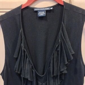 Ralph Lauren Sport Deep Ruffle Tie Neck Tank Top